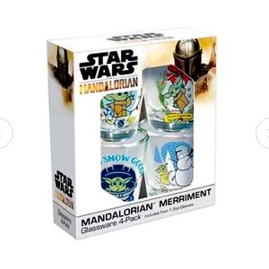 NWT The Mandalorian 4-Piece Shot Glass Set